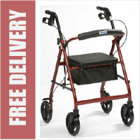 Lightweight Aluminium R6 Rollator with Seat